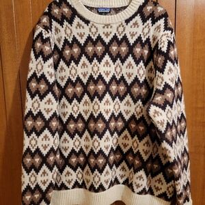 Patagonia Recycled Wool Blend Crewneck Sweater XXL Morning Flight